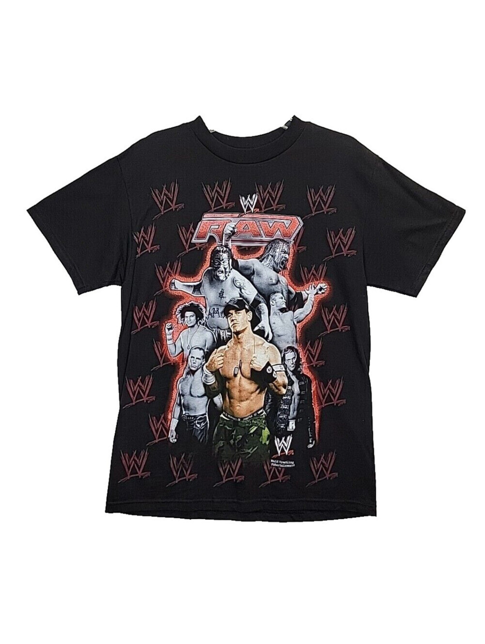 VTG 2007 WWE Raw T Shirt John Cena Randy Orton Edge HHH SZ Medium GREAT SHAPE